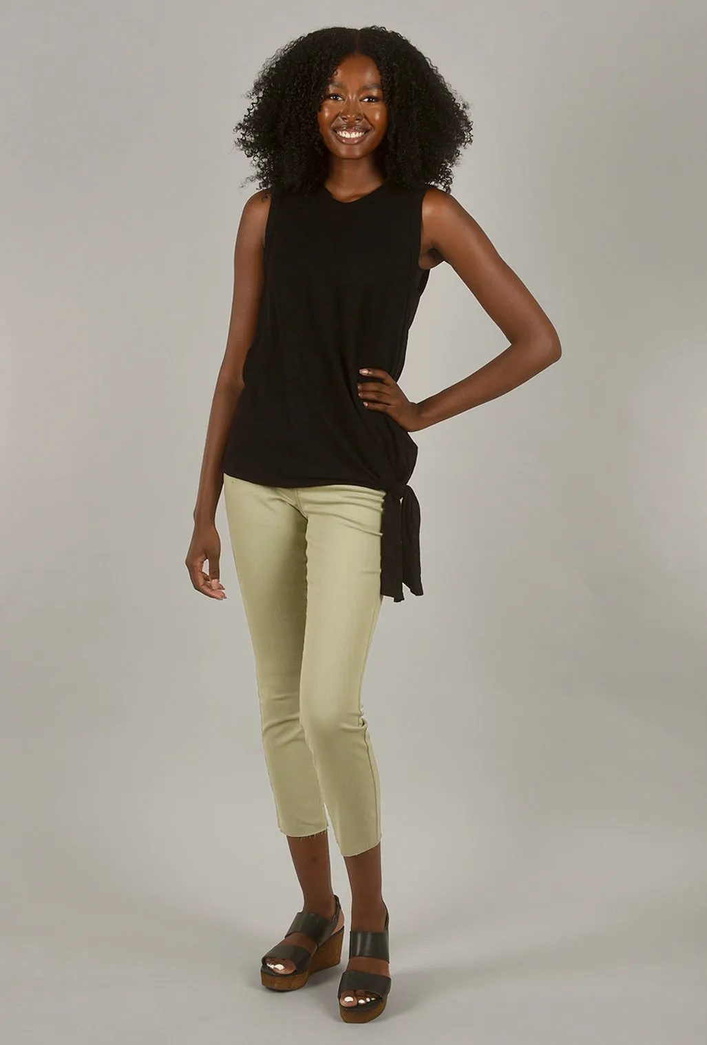 Alina Raw-Hem Skinny Denim, Bamboo