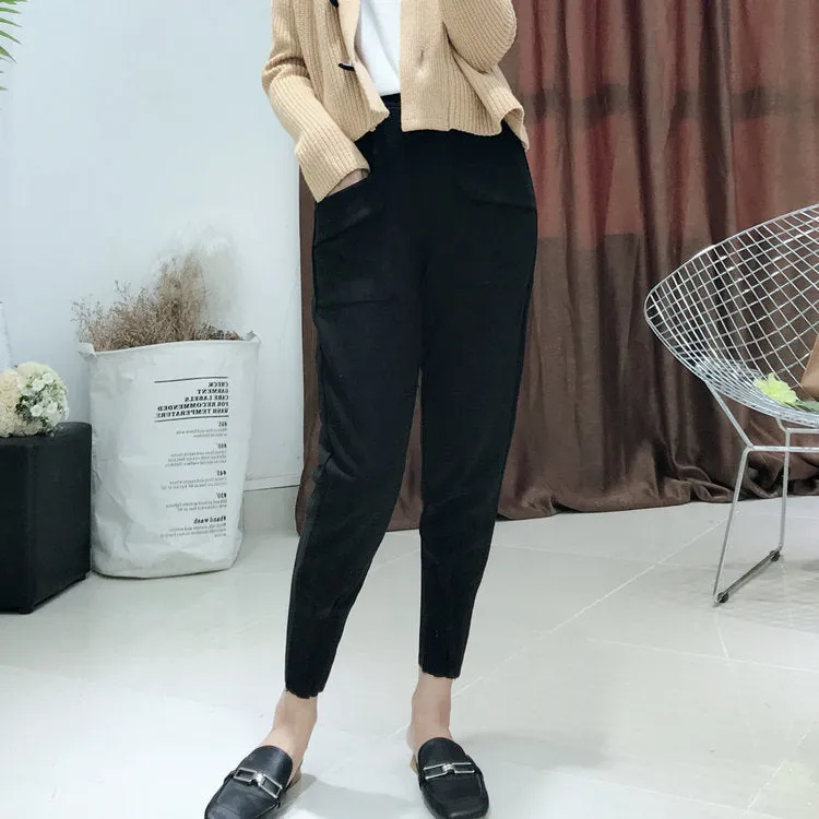 Soft Suede Harem Pants